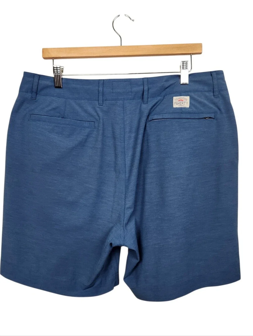 Faherty All Day Shorts Blue Midnight Golf MSC0013 Quick Drying Mens Size 35